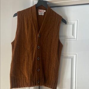 Pendleton Rich Brown Wool Vest